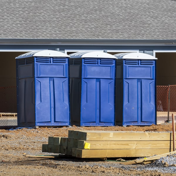 how often are the portable restrooms cleaned and serviced during a rental period in Long Branch Virginia